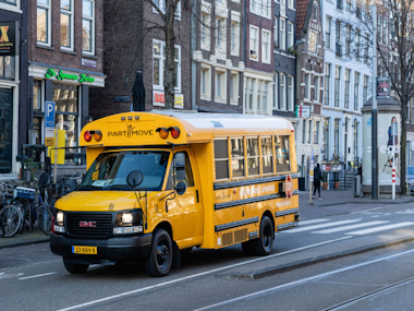 American School PartyBus With Stripper in Amsterdam